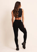 Legging Cós Médio Superhot Comfy Preto CAL5471 Proteção UV50+