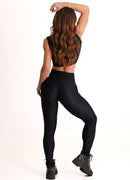 Legging Cós Alto Superhot Wet+ Preto CAL5563 UV50