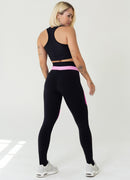 Legging Superhot Comfy Preta & Pink CAL5034