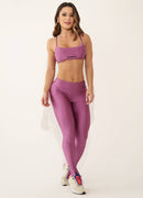 Legging Cós Baixo Superhot Wet+ Roxo CAL5359