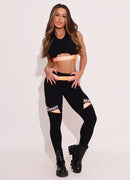 Legging Cós Médio Superhot Comfy Preto CAL5402 Proteção UV50+