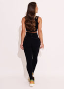 Legging Cós Médio Superhot Comfy Preto CAL5403 Proteção UV50+