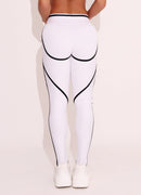 Legging Cós Médio Superhot Blackout Branco CAL5426 Proteção UV50+