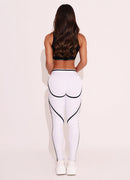 Legging Cós Médio Superhot Blackout Branco CAL5426 Proteção UV50+