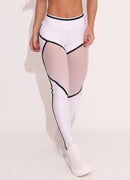 Legging Cós Médio Superhot Blackout Branco CAL5426 Proteção UV50+