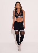 Legging Cós Médio Superhot Comfy Preto CAL5413 Proteção UV50+