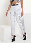 Legging Cós Alto Superhot Blackout Branco CAL5445