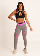 Legging Cós Alto Superhot FITT Cinza CAL5489 UV50+