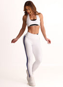 Legging Cós Médio Superhot Blackout Branco CAL5569 UV50+