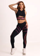 Legging Cós Médio Superhot Comfy Preto CAL5572 UV50+