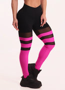 Legging Superhot Blackout Preto e Pink CAL5597 UV50+